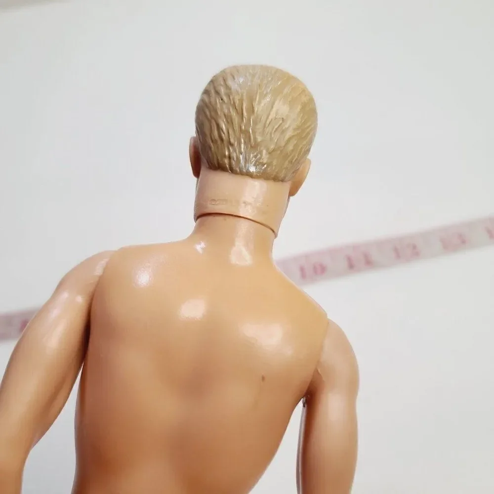 Barbie Fashionistas 2013 Blonde Ken Doll Painted Hair Orange Shorts